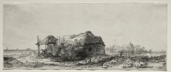 Krajina s chalupou a stodolou na seno: Obdélná, 1641.