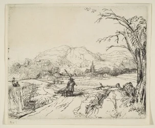 Krajina s ovčákem a psem, ca. 1653.
