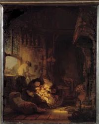 Obraz Svatá rodina od Harmenszoona van Rijna dit Rembrandta (1606-1669)