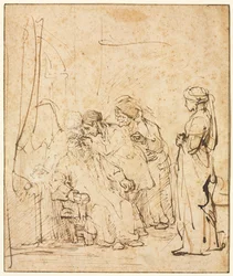 Tobiáš uzdravuje slepotu svých otců, c. 1640-45.