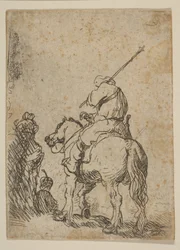 Voják s turbanem na koni, ca. 1629.