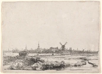 Pohled na Amsterdam od severozápadu