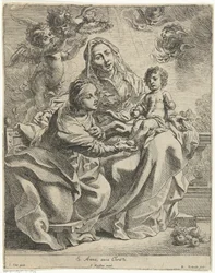 Anna ve třech S. Anna, auia Christi (titul na předmětu)