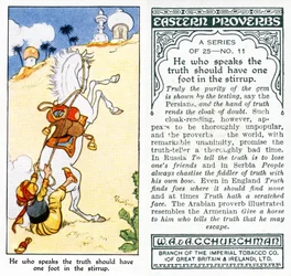"Kdo mluví pravdu, měl by být jednou nohou ve třmenu", 1931 (viz také 498188)