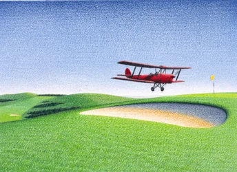 Runway, 2000, barevná kresba tužkou na papíře
