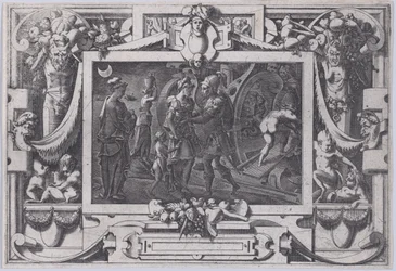 Medea se nalodí s Jasonem Náhlá noc s Jasonem Medeou Opouští Colchis ve východním Argu..., 1563.