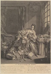 Obchodník s módou, 1746-55.