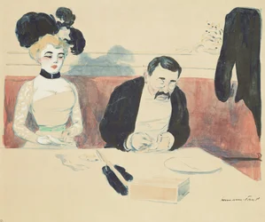Pár v restauraci