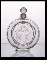 Le Baiser du Faune, čirý skleněný flakonek pro Molinard od Lalique