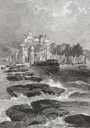 Pozzuoli, Neapol, jižní Itálie, konec 19. století. Z knihy Italian Pictures by Rev. Samuel Manning, vydané kolem roku 1890.