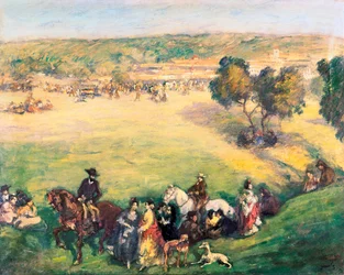 Louka. Obraz od Ricarda Canals i Llambi (1876-1931). Olej na plátně.