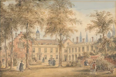 Trinity Hall ze zahrady, Cambridge