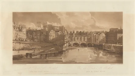 Pohled na Pont St. Michael, pořízený z Pont Neuf, 1803