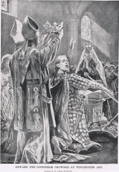 Korunovace Eduarda Vyznavače ve Winchesteru, 1043, z knihy "Hutchinson