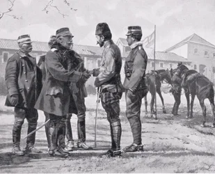 The Surrender of Yanina, ilustrace z „Hutchinsonových dějin národů“, 1915