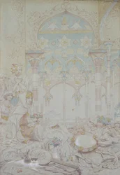 Fantasy v egyptském harému, 1865