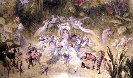 The Toilet of Titania, c.1870 (akvarel na papíře)