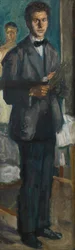 Autoportrét s paletou, 1906-1907.