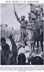 Král Jindřich u Agincourtu 1415 n. l., cca 1950