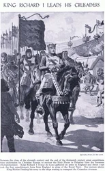 Král Richard I. vede své křižáky, kolem roku 1950