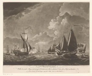 Flotila na rozbouřeném moři A Fresh Gale (název na objektu)