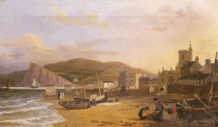 Celkový pohled na Teignmouth, 1820