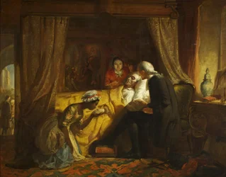 Smrt Edwarda Colstona, kolem roku 1844 (olej na plátně)