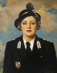 Muriel Elsie Gamage, kolem roku 1950 (olej na plátně)