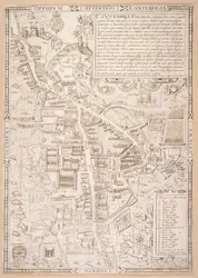 Mapa Cambridge, od Caius 