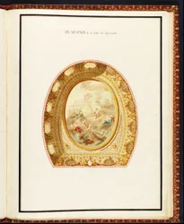 Strop hlediště, ze sbírky plánů Petit Trianon od Richarda Miqueho (1728-94)