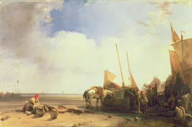 Pobřežní scéna v Pikardii, asi 1826 (olej na plátně)