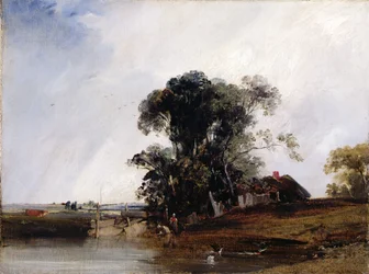 Krajina s rybníkem, kolem 1825-26 (olej na plátně)