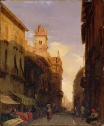 Pohled na palác prince Maffeie, Verona, c.1826-27