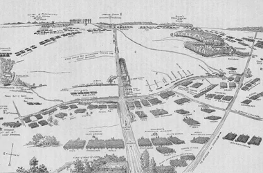 Bojiště u Waterloo ráno v den bitvy, neděle 18. června 1815, 1902