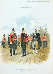 Highland Light Infantry, z dodatku k Art and Navy Gazette, 7. prosince 1895