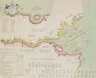 Mapa řeky Temže a ústí řek