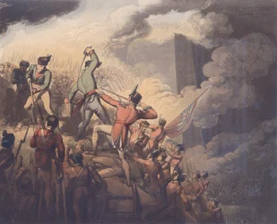 Badajoz, 6. dubna 1812, z „Vítězství vévody z Wellingtonu“, ryl T. Fielding, hospoda. 1819 (viz 115640)