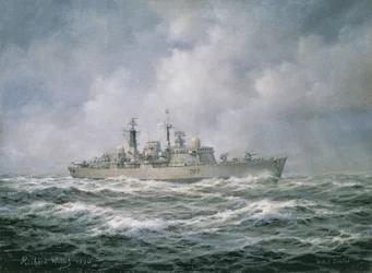 H.M.S. Exeter na moři, 1990