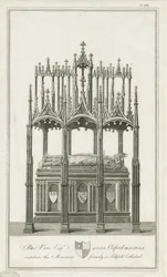 Katedrála Lichfield - Památník biskupa Blythe: rytina, nd [1762-1798] (tisk)