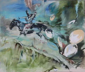 Kaskadérské přerušení, 2015 (akvarel)