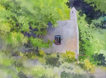 Jarní dům Capri, 2016 (akvarel na papíře)