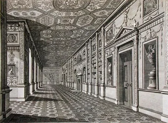 Knihovna v Syon House, postavená 1760-69 (rytina)