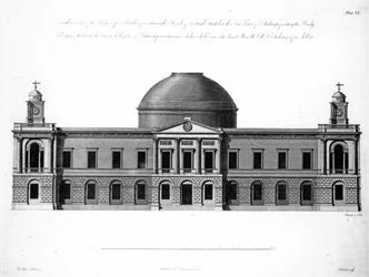 The South Elevation of Register House, Edinburgh, rytý J. Roberts, 1773