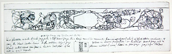 Design pro předsádky, cca 1895 (pero a inkoust na papíře)