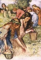 Na břehu řeky je louka, hejno nymf, které jsem náhodou viděl, z Palgrave