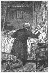 Scéna ze Scenes of Clerical Life od George Eliota, 1883