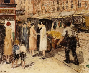 Lower East Side, cca 1930 (olej na plátně)