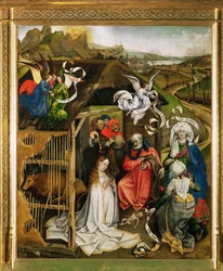 Narození. Klanění pastýřů. 1420-1430 (olej na dřevě)