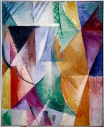 Okno nebo design pro tři okna. Obraz Roberta Delaunaya (1885-1941)