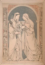 Obraz z mramorové mozaiky, od barona H. De Triquetiho, Paříž, 1893.